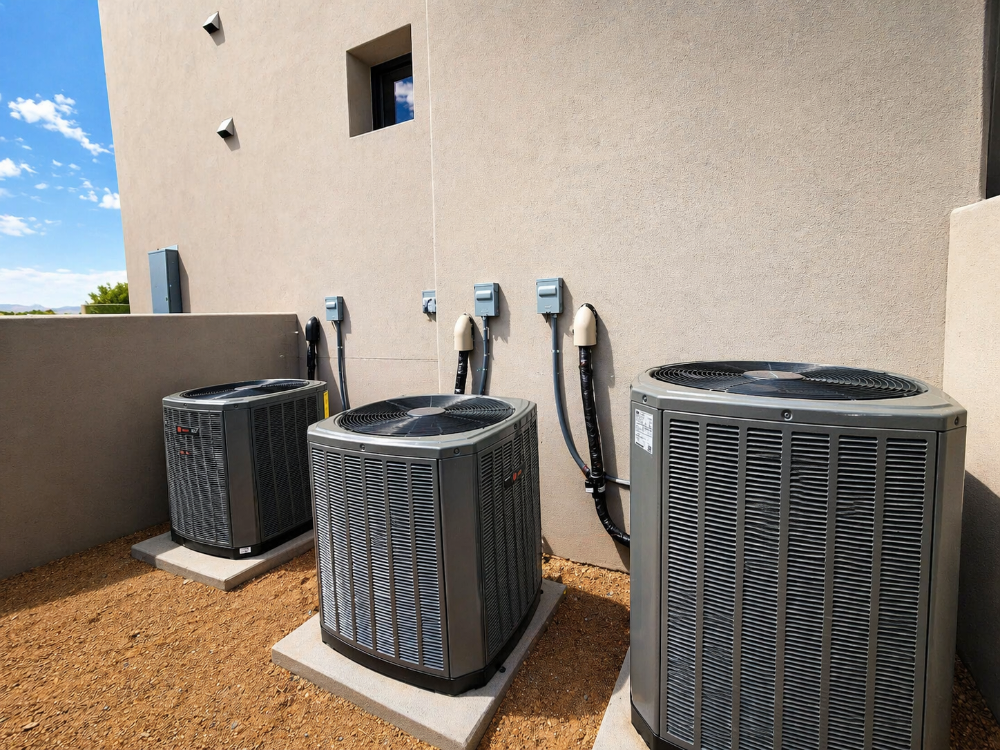 Condensing units placed with intention.